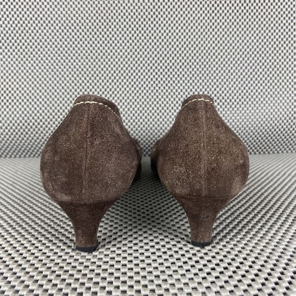 Prada Heels Womens Size 40 Brown Leather Pointed Toe Formal Made in Italy - Picture 5 of 13